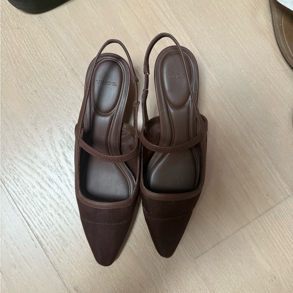 Vince Dark Brown Women's kitten heel